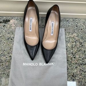Manolo Blahnik Pointed Leather Heels